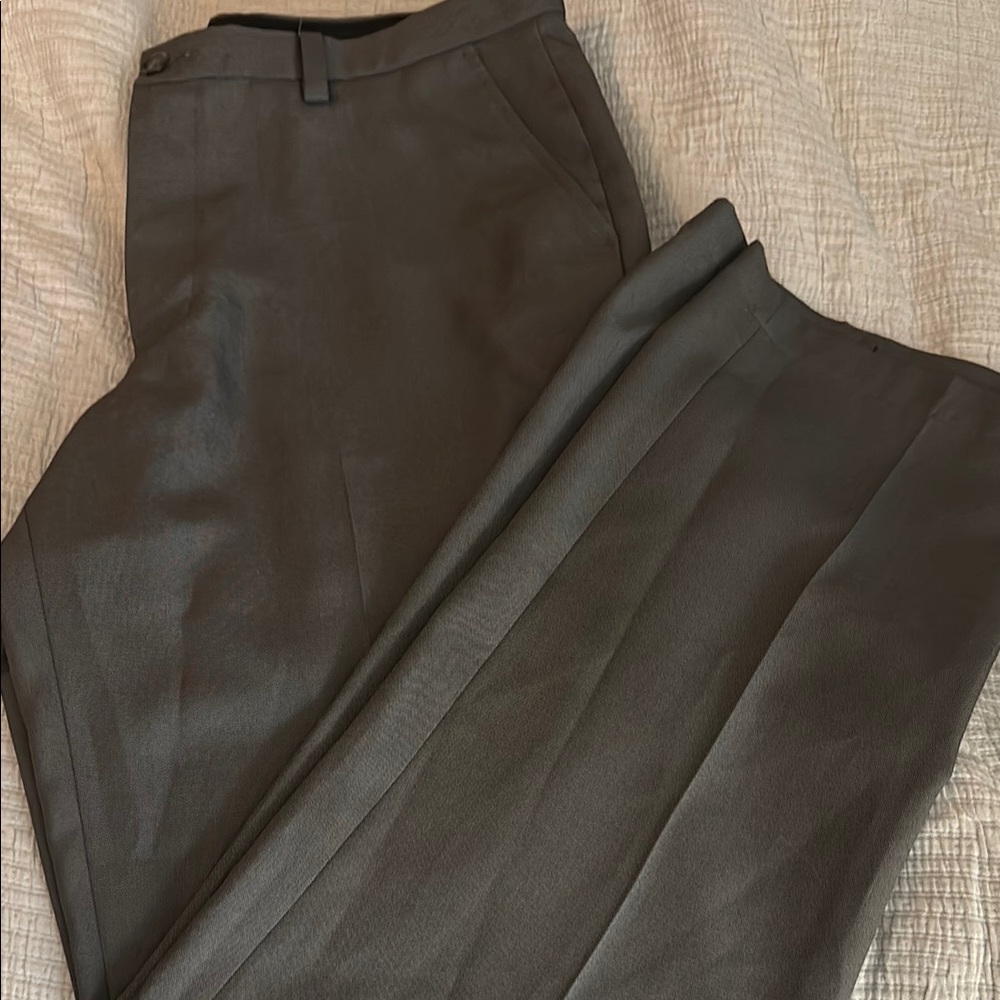 Flat front golf pants grey